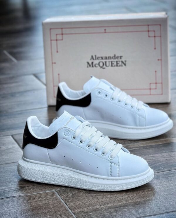 Alexander Mcqueen Erkek Beyaz Siyah Yüksek Taban Ayakkabı