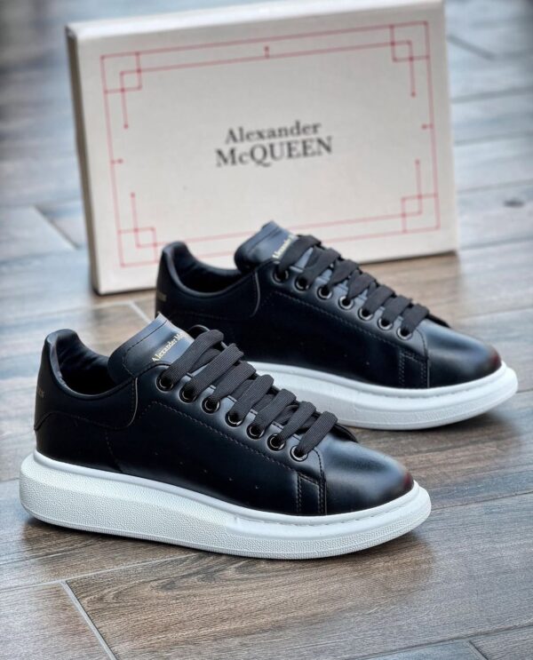 Alexander Mcqueen Erkek Siyah Beyaz Yüksek Taban Ayakkabı